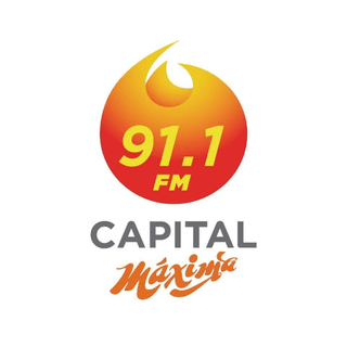 Logotipo de Capital Máxima 91.1 FM