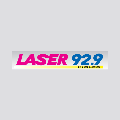 Logotipo de Laser 92.9 Ingles