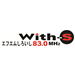 Logotipo de FM白石"With/S"